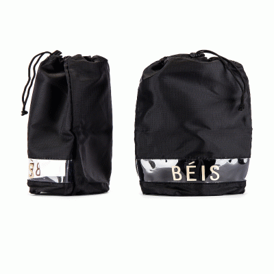 6-Piece Packing Solution Compression Cubes & Clear Drawstring Bags for Tidy Luggage 