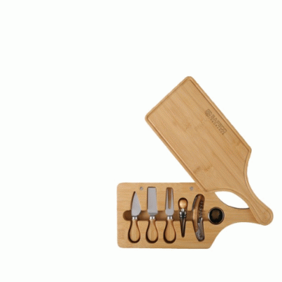 Creative Hot Selling 7 Piece Bamboo Wine & Cheese Cutting Board Set-Make your brand ubiquitous 