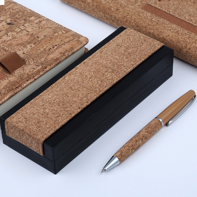 Customized Cork PU Leather Wood Grain Ballpoint Pen Customized Personalized and Fashionable New Style Business Advertising Gifts Metal Pen-Good products from ProductClub 