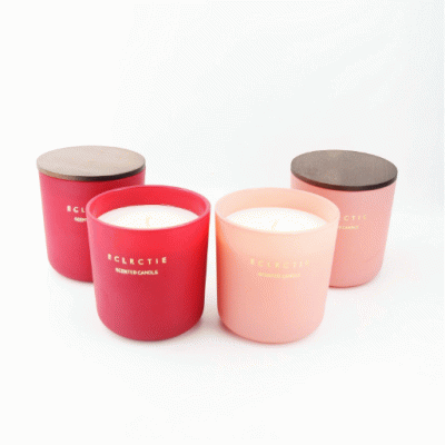 Popular Design  Customized Colorful Scented Glass Candles with Wooden Lid FOR Gift-Good products from ProductClub 
