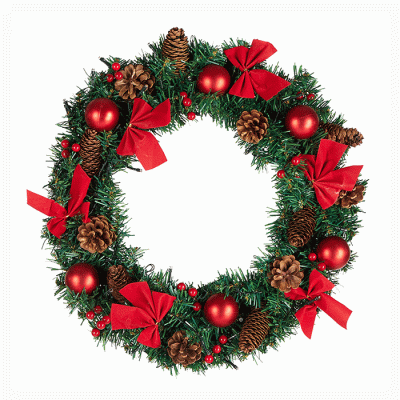 Factory Price Garland Arrangement Christmas Ornament Christmas Wreath Decorative Wreath  