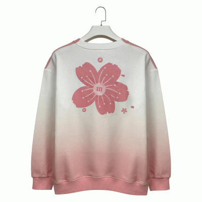 Customized High-Quality Gradient Color Digital Printed Round Neck Patchwork Hoodie-Good product from ProductClub 