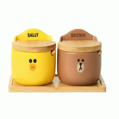 Hot selling Kitchen Bamboo Lid Seasoning Set 