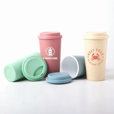 Custom Branded 16 oz Wheat Straw Mug — Printed With Your Logo 