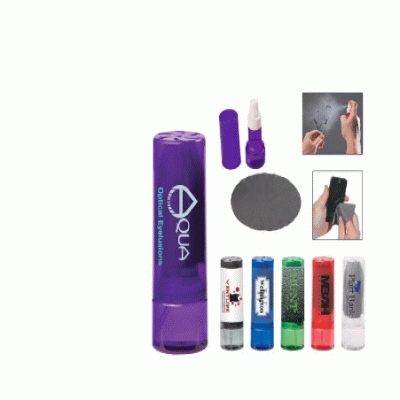 Perfect Promotional Gift-Custom Branded 1 Oz. Cleaning Spray With Microfiber Cloth — Printed With Your Logo 