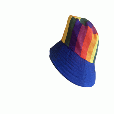 Rainbow Flag Hat Sunshade and Sunscreen Fisherman Hat LGBT Festival Decoration Customization 