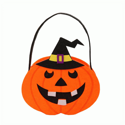 Wholesale Cheap Price Ghost Pumpkin Skull Tote Bag Felt Halloween Props Candy Bag  