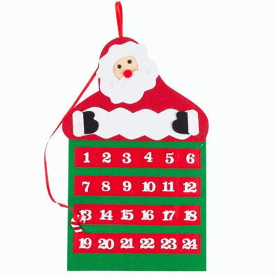 Amazon Hot Sale Felt Christmas Tree Calendar Decoration For Kids  
