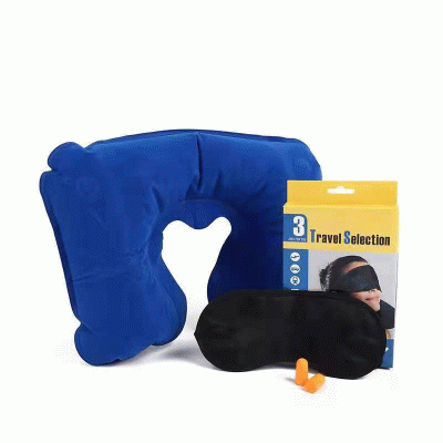 Brand Custom 3Pcs Travel Pillow Eye Mask Earplug Set-Good products from ProductClub 