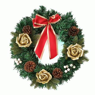 Custom Design Christmas Wreaths Handmade Door Hanging Home Decor Christmas Garland  