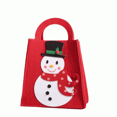 Custom Design Felt Christmas Gift Bag Candy Bags Personalized Packaging Bag For Kids  