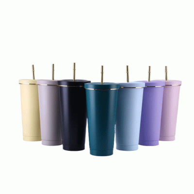 New Style Cross Border Hot Selling Large Capacity Double Wall Stainless Steel Vacuum Cup with Gold Edge-Good products from ProductClub 