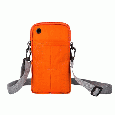 Customized Small Quantity Orange Multi Functional Waterproof Nylon Outdoor Phone Shoulder Bag Waist Bag-Good products from ProductClub 