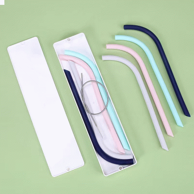 Food grade silicone straws with multiple packaging options-Printed With Your Logo 