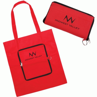 Cheap Promotion Zip-Up Folding Custom Tote Bags-Good products from ProductClub 