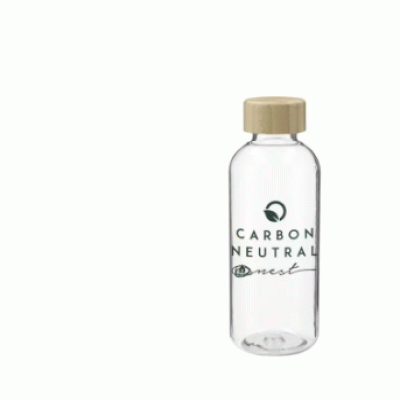 Custom Branded Sona 22oz RPET Reusable Bottle w/ FSC Bamboo lid — Printed With Your Logo 