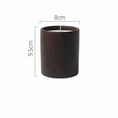 High End Wood Grain Aromatherapy Ceramic Candle Cup Candle Holder-Good products from ProductClub 