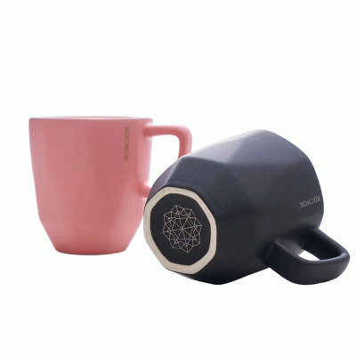 Minimalist Creative INS Style Matte Ceramic Coffee Mug with DIAMONDS CUTTING SURFACE-Good products from ProductClub 