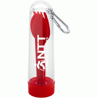 Custom Cutlery Kit Set with Carabiner for Commercial Activities-Good products from ProductClub 