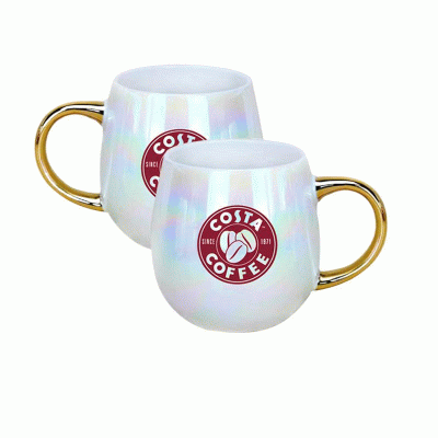Brief Design Custom Electroplated Bead Glow Colored Glaze Sphericity Ceramic Mug-Good products from ProductClub 