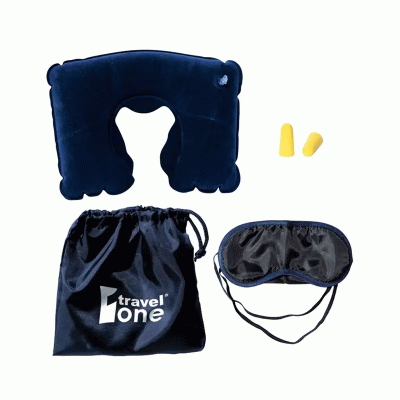 Travel Pillow Kit with Ear Plugs & Eye Mask-Good products from ProductClub 
