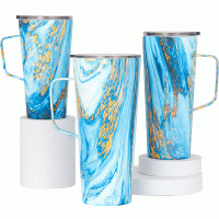 Customized Full Color Double-Layer Vacuum Stainless Steel Mug Insulated Water Cup With Food Grade PP Lid -Good product from ProductClub