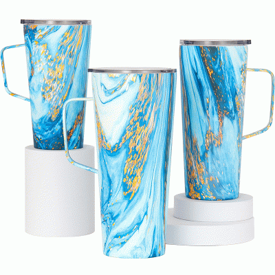 Customized Full Color Double-Layer Vacuum Stainless Steel Mug Insulated Water Cup With Food Grade PP Lid -Good product from ProductClub 