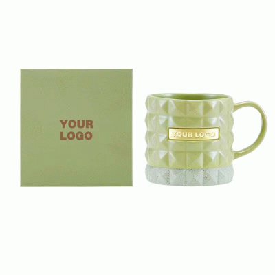 Customized Metal Logo Fresh Natural Color Ceramic Mug -Good products from ProductClub 