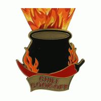 Wholesale Cheap Price Awards Chili Cook Off Medal With Flaming Neckband 