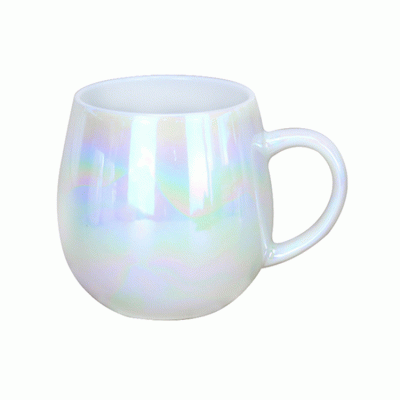 Brief Design Custom Electroplated Bead Glow Colored Glaze Sphericity Ceramic Mug-Good products from ProductClub 