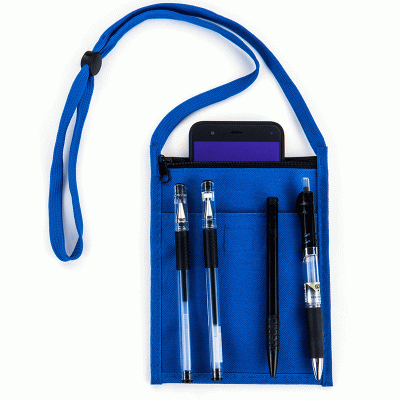 Multi Functional Neck Hanging Coin Bag RPET 600D Hanging Neck Exhibition Bag with Adjustable Hanging Lanyard-Good products from ProductClub 