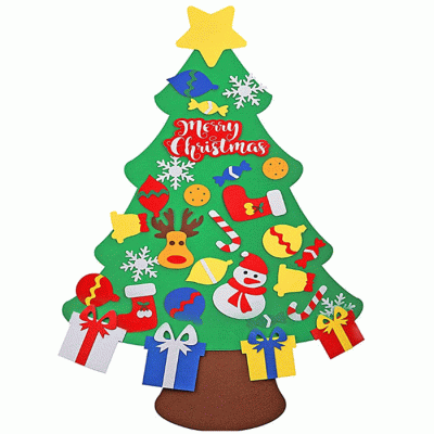 Amazon Hot Sale Christmas Tree Decoration Hanging Custom DIY Felt Christmas Tree  