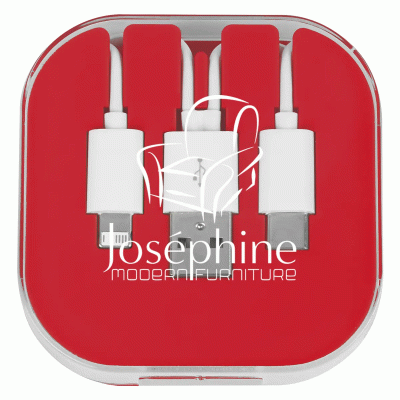 Wholesale Custom 3-in-1 Charging Cable with Slide Out Stand Travel Case-Good products from ProductClub 