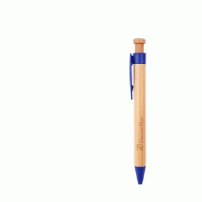 Custom Branded The Camden Bamboo Retractable Wheat Straw Eco-Pen — Printed With Your Logo 