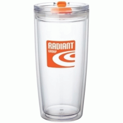 Hot Selling Wholesale 22oz Clear Hot/Cold Custom Tumbler w/ Color Closure-Good product from ProductClub 
