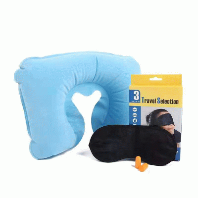 Brand Custom 3Pcs Travel Pillow Eye Mask Earplug Set-Good products from ProductClub 