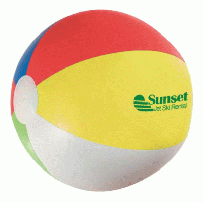 Perfect Promotional Gift-Custom Branded 16" Beach Ball — Printed With Your Logo 