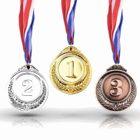Manufacturer Cheap Printing Sports Award Medals Gold Silver Bronze Winner Medals With Neck Ribbon Lanyard 