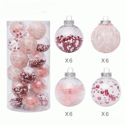 High Quality Christmas Gift Set Plastic Christmas Ornaments Balls  