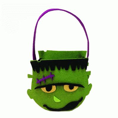 Wholesale Cheap Price Ghost Pumpkin Skull Tote Bag Felt Halloween Props Candy Bag  