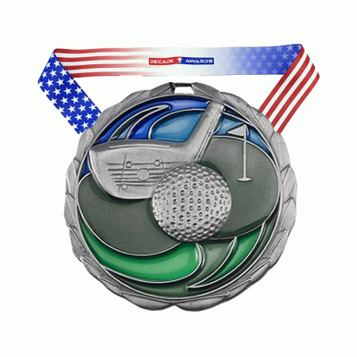 China Manufacturer 3d Designs Award Medals Custom Golf Medal With Ribbon  