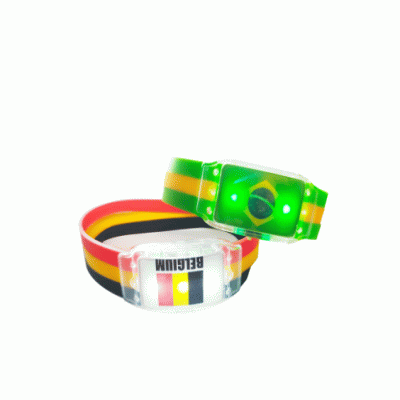 Cheap Promotional Gifts Silicone LED Flashing Bracelet Silicone Promotional Advertising Bracelet 