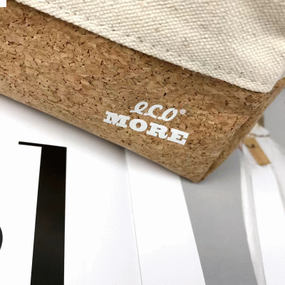 Cork+cotton storage bag-(Recycled materials - materials from nature) 