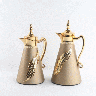 Long-Lasting Hot Arabic Design Coffee Pot Vacuum Flask with Air- Press Switch 