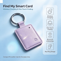 Find My Smart Card, Bluetooth Tracker Tag, Wireless Charging Key Finder with Key Ring