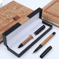 High Quality Promotional Gift Cork Patterned Metal Pen with Customized Gift Box-Good products from ProductClub