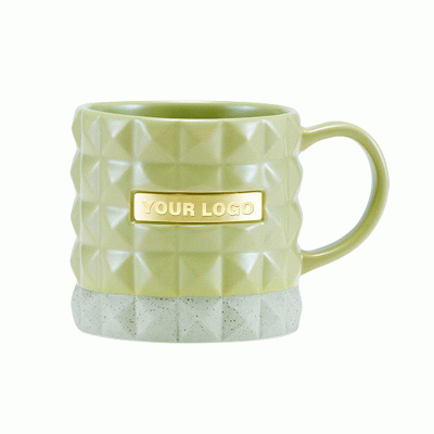 Customized Metal Logo Fresh Natural Color Ceramic Mug -Good products from ProductClub 