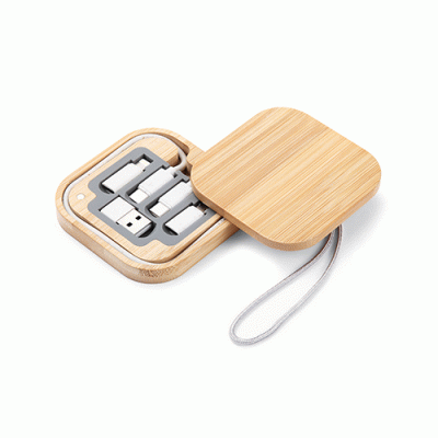 Laser Engraving Logo Bamboo Cable 6-in-1 60w Box Set-Good products from ProductClub 