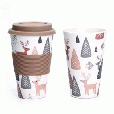 Customized Bank Gift Ceramic Water Cup Coffee Cup with Silicone Cover-Good products from ProductClub 