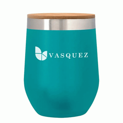 Wholesale Custom Double Wall Powder Finish Tumbler with Bamboo Lid-Good products from ProductClub 